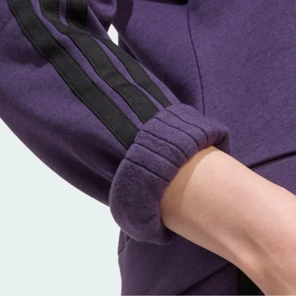 Adidas Women's Purple Fleece Sweater - Picture 2 of 4